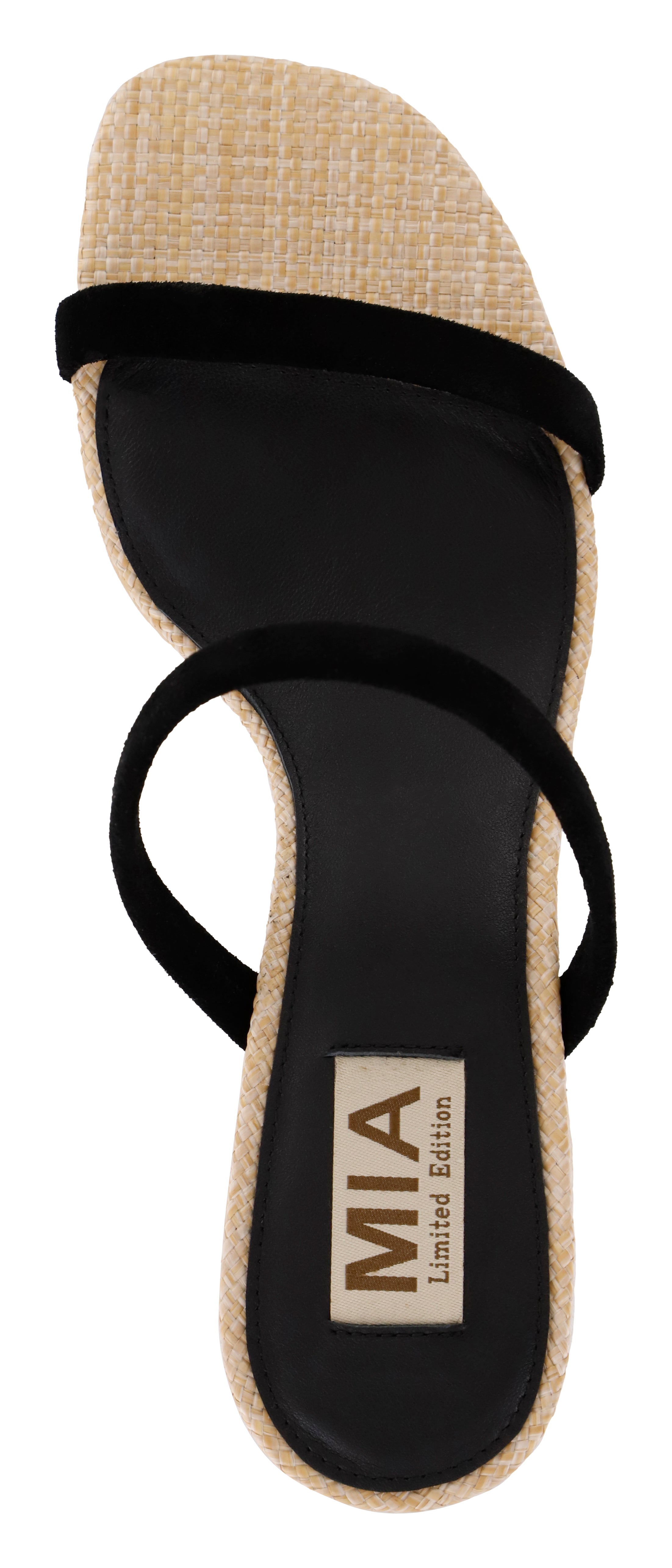 Isabeli Espadrille Heeled Sandals Black Suede