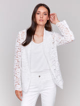Lace Blazer White
