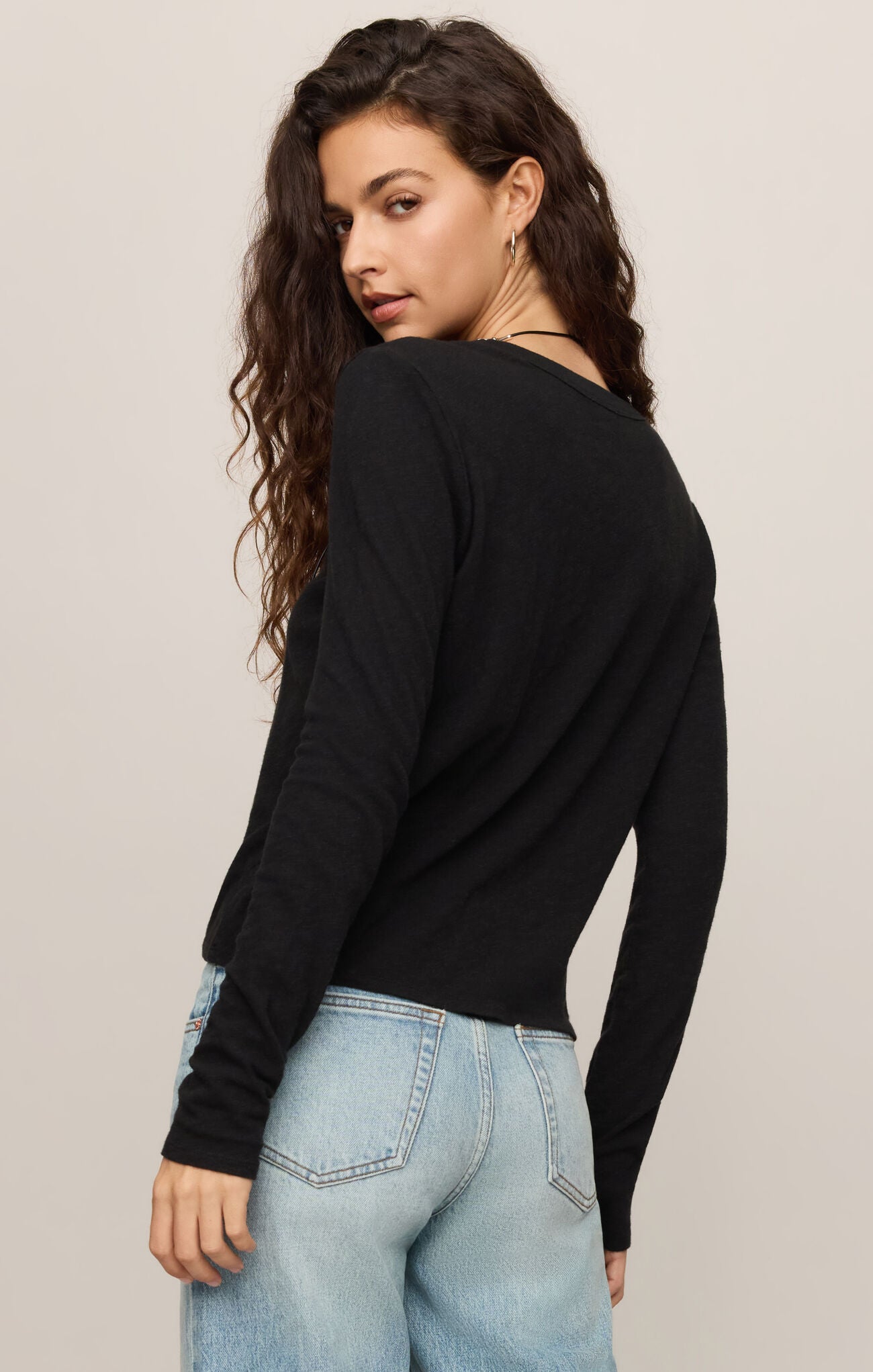 Junie Long Sleeve Tee Black