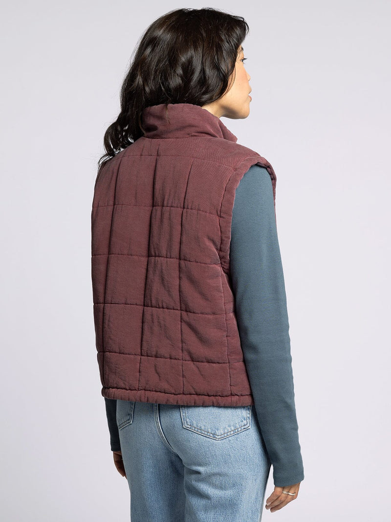 Brina Quilted Vest Crushed Berry