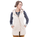 Fallon Quilted Long Vest Pink Tint