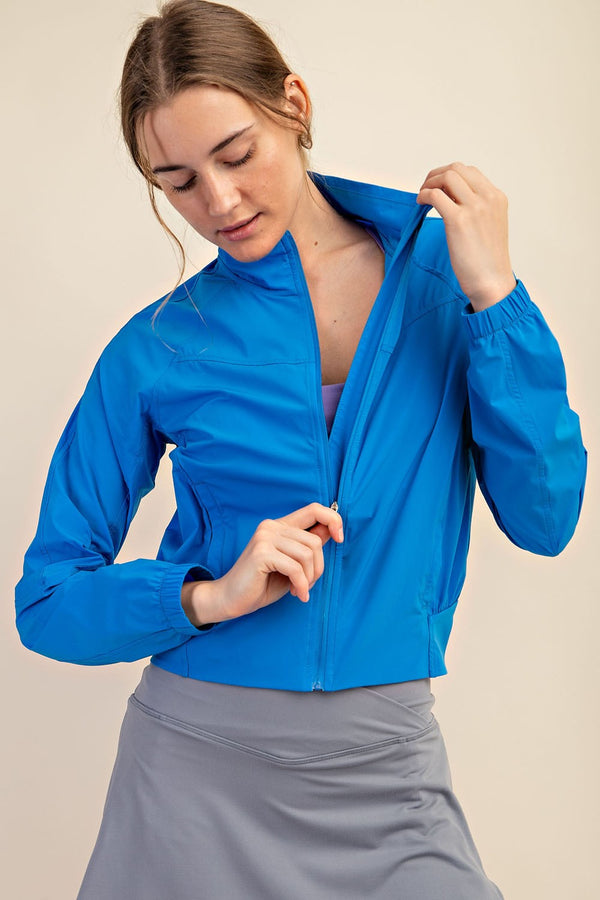 Zip Up Tennis Jacket Sonic Blue