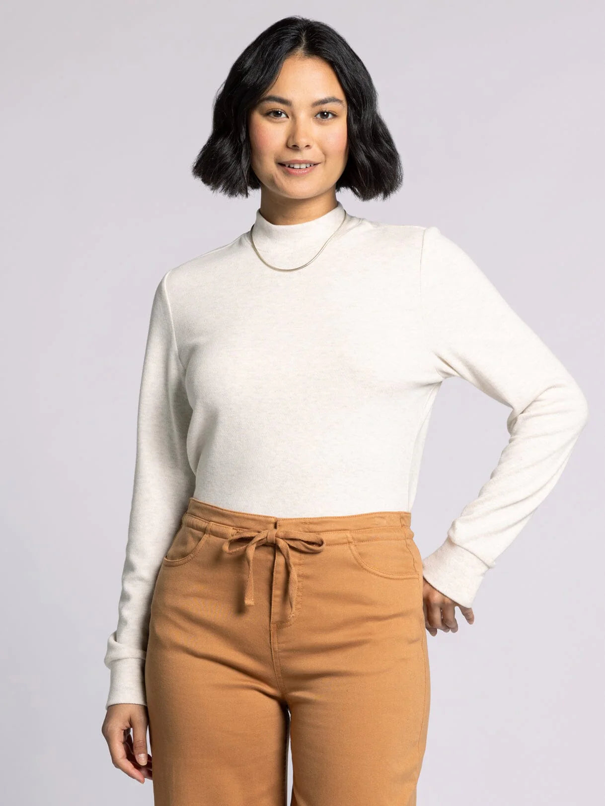 Beth Top Heather Oatmeal