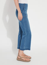 Athena Wide Leg Crop Pants Gradient Midwash