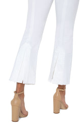 Gia Glider Split Pleat Crop Flare Bright White