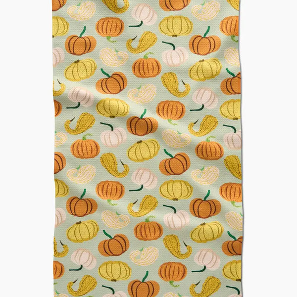 Geometry Tea Towel Pumpkins + Gourds