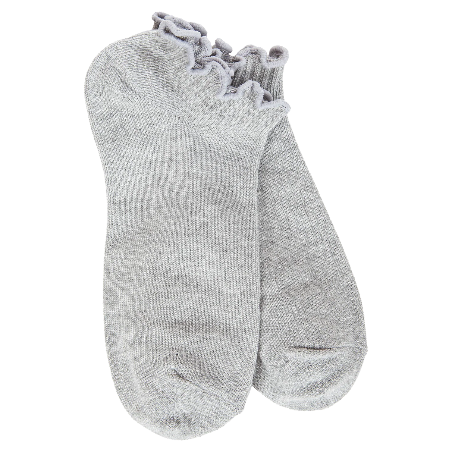 Weekend Low Ruffle Socks Light Heather Grey
