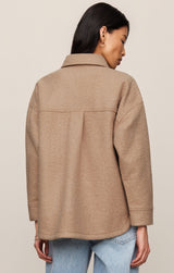 All Day Poodle Knit Jacket Classic Camel