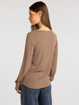Stacy Long Sleeve Top Latte