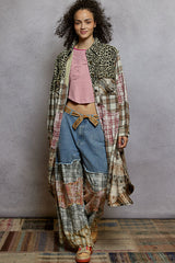 Varied Patchwork Duster Leopard Multi