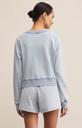 Daily Knit Denim Cardigan Washed Indigo