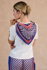 Racetrack Prep Sailor Collar Top White Multi