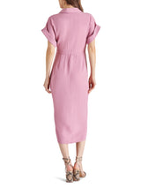 Tori Tie Front Solid Dress Mauve Shadows