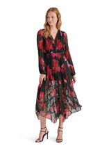 Ari Pleated Maxi Dress Pink Multi