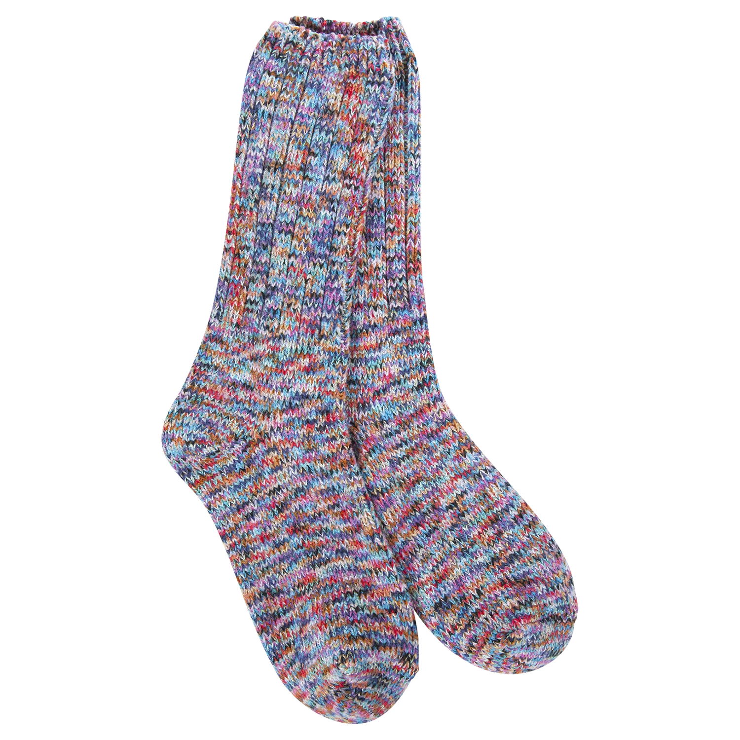 Weekend Ragg Cable Crew Socks Indigo