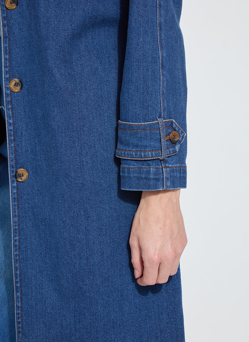 Paris Tencel Denim Trench Dark Midwash
