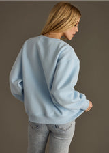 Drink On A Boat Graphic Sweatshirt Light Blue
