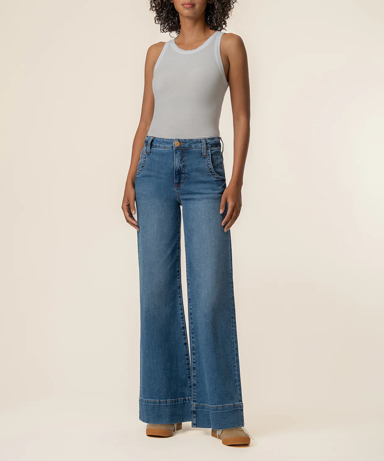 Maya High Rise Wide Leg Wide Hem Jeans Journey