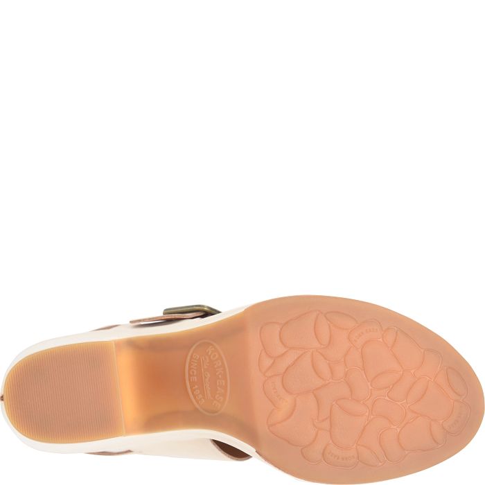 San Carlos Heeled Sandals Cream Lino