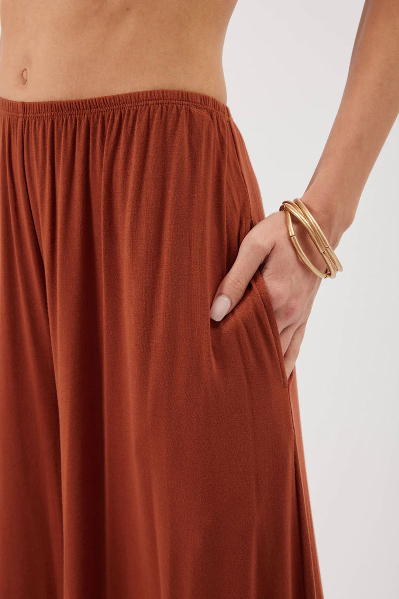 Slow Dance Wide Leg Pants Nutmeg