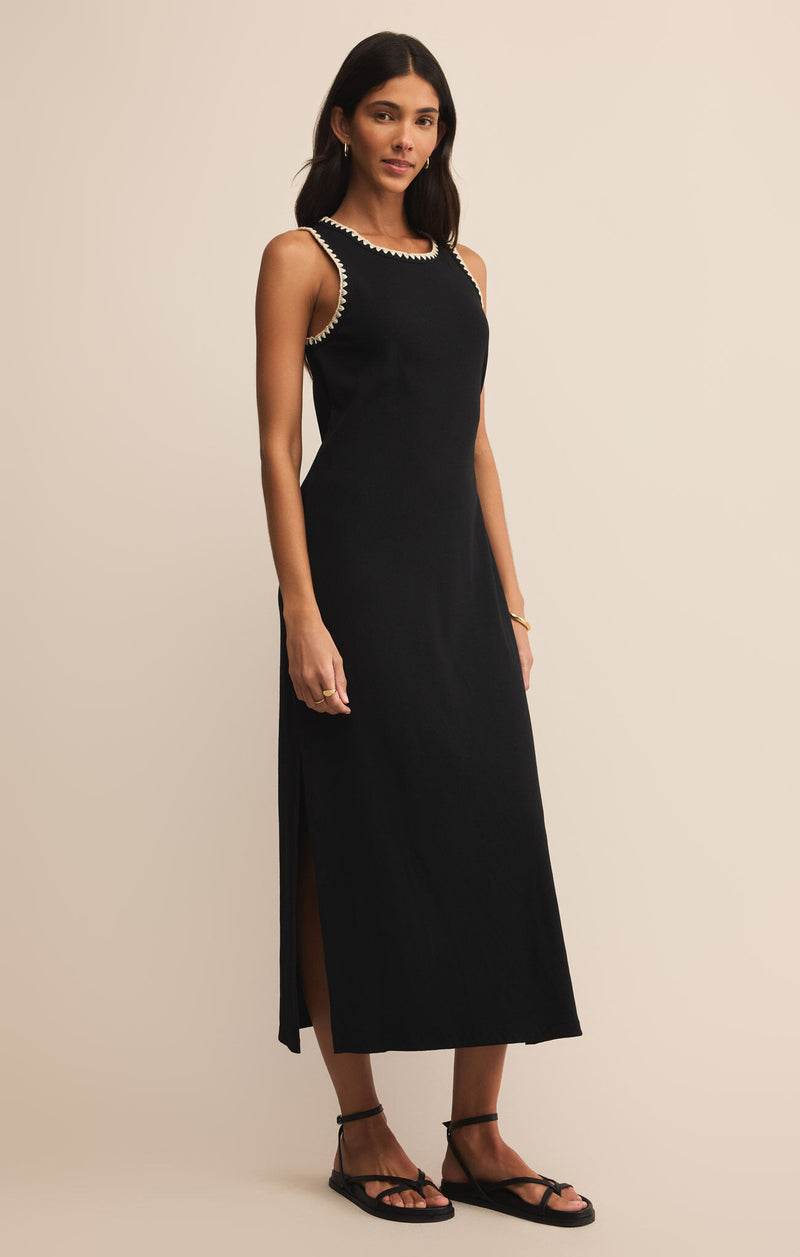 Delamer Midi Dress Black