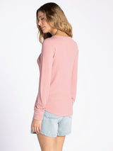 Stacy Long Sleeve Top Washed Coral