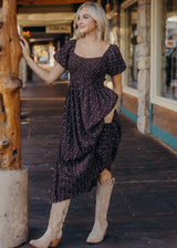 The Miley Short Sleeve Maxi Dress Woodland Ditsy
