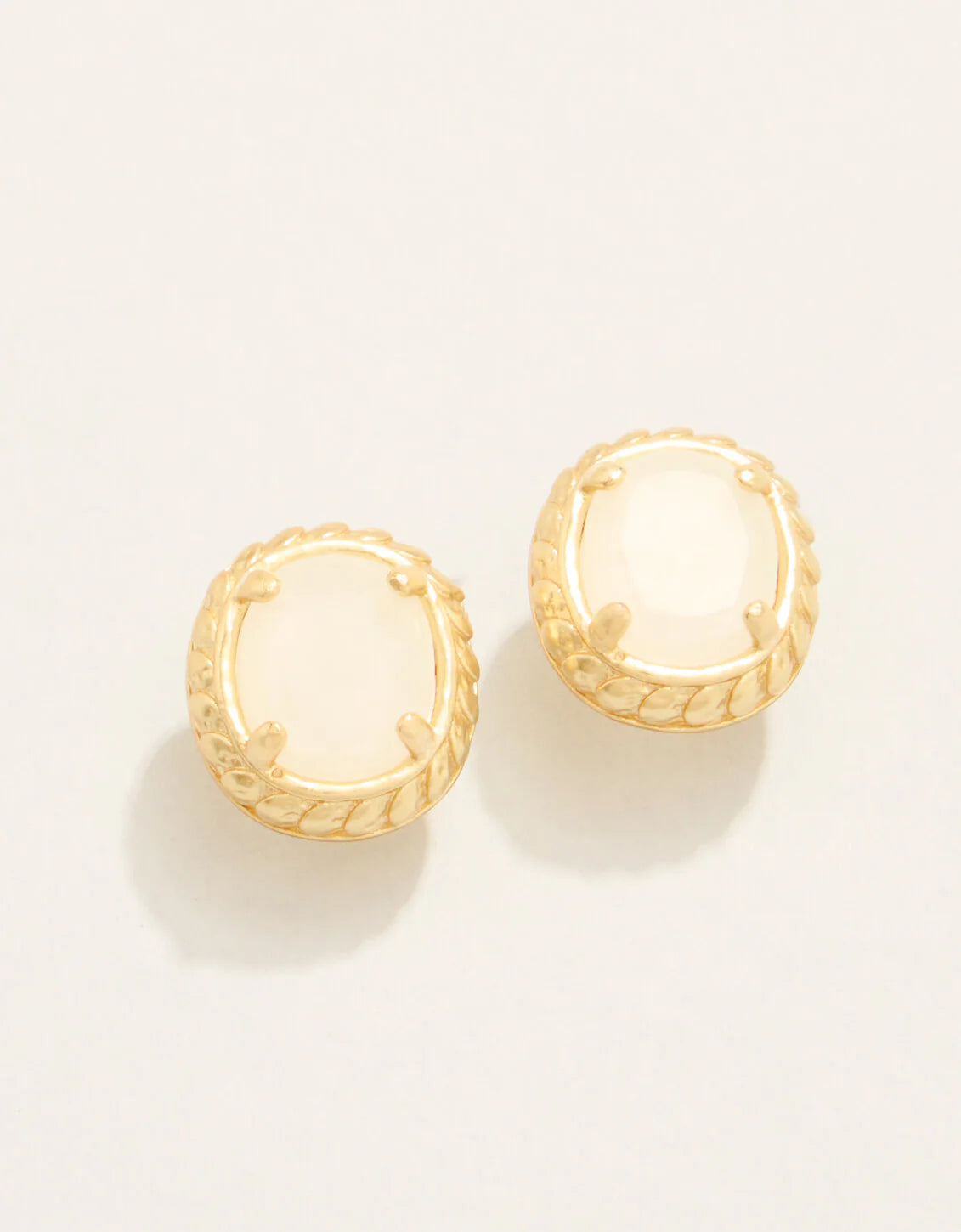 Karina Stud Earrings - White
