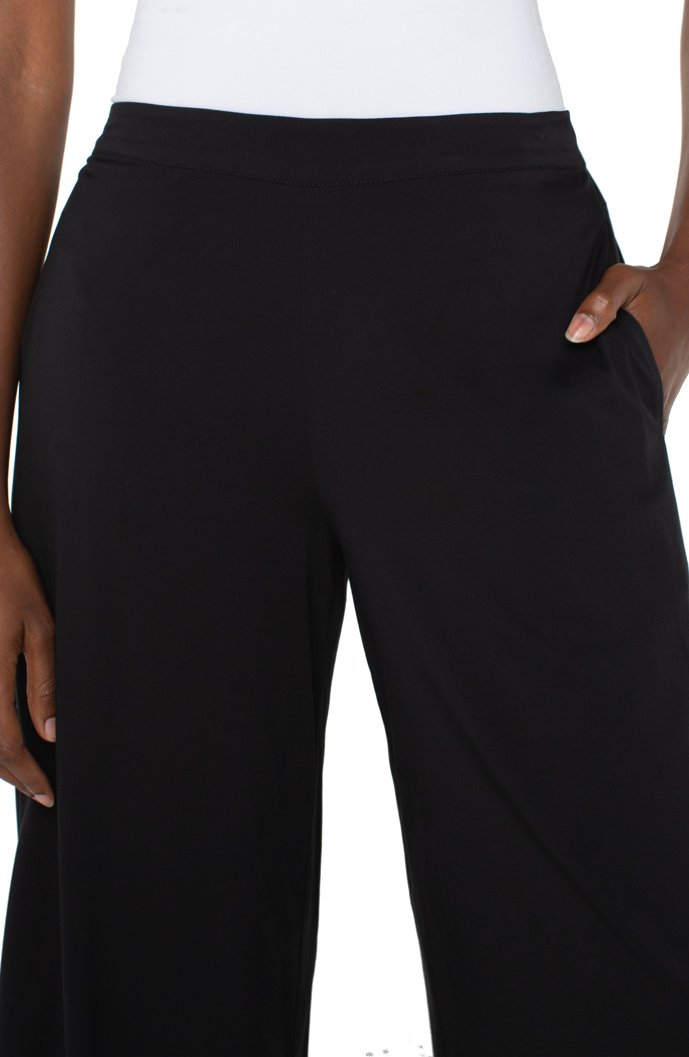 Pull On Palazzo Pants Black