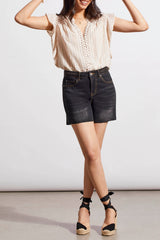 Audrey Girlfriend Classic Denim Short Dusty Black