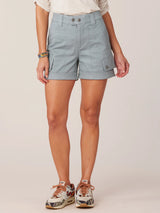 Skyrise Double Button Extended Tab Cargo Short Dusty Slate