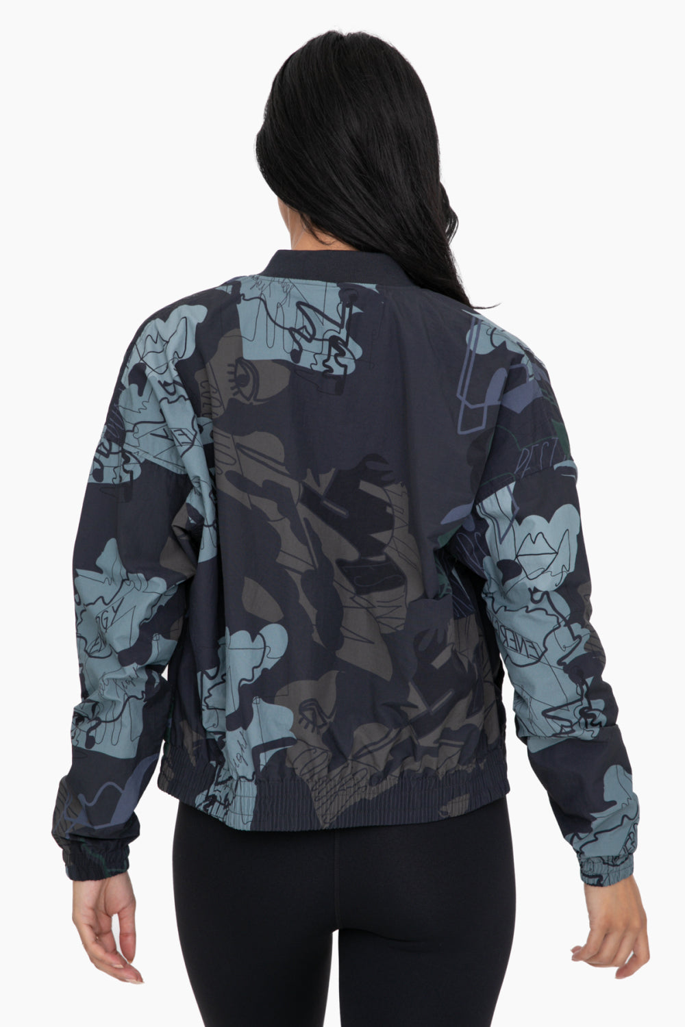 Graffiti Bomber Jacket Black Mix