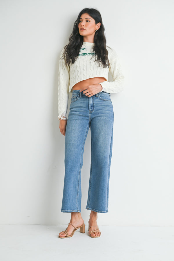 Slim Wide Leg Jeans Medium
