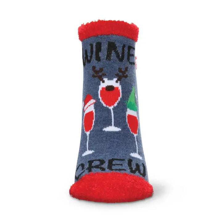 Tis The Season To Wine Low Cut Socks