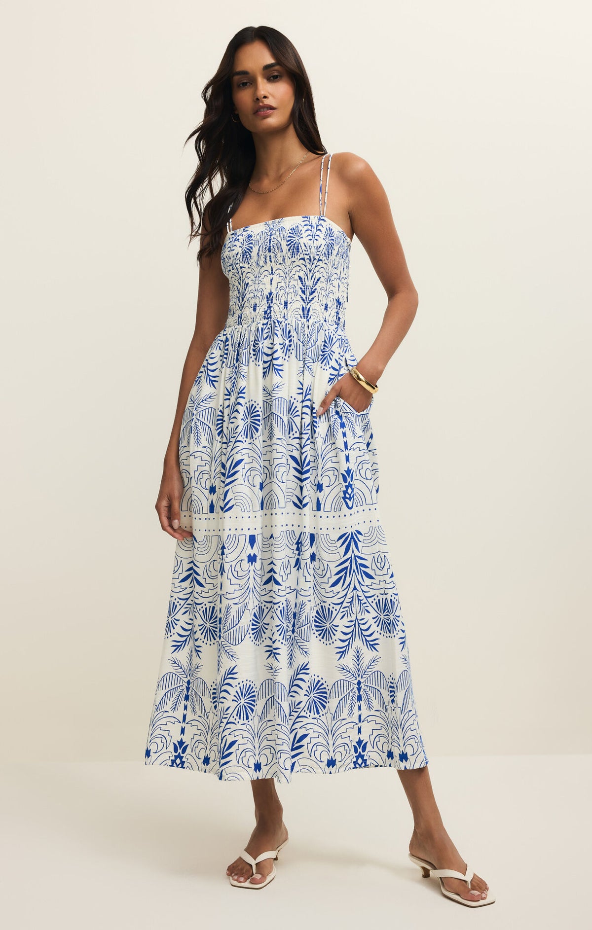 knee length dresses for ladies Balos Lima Floral Maxi Dress Xs / Cactus Flower main image 0