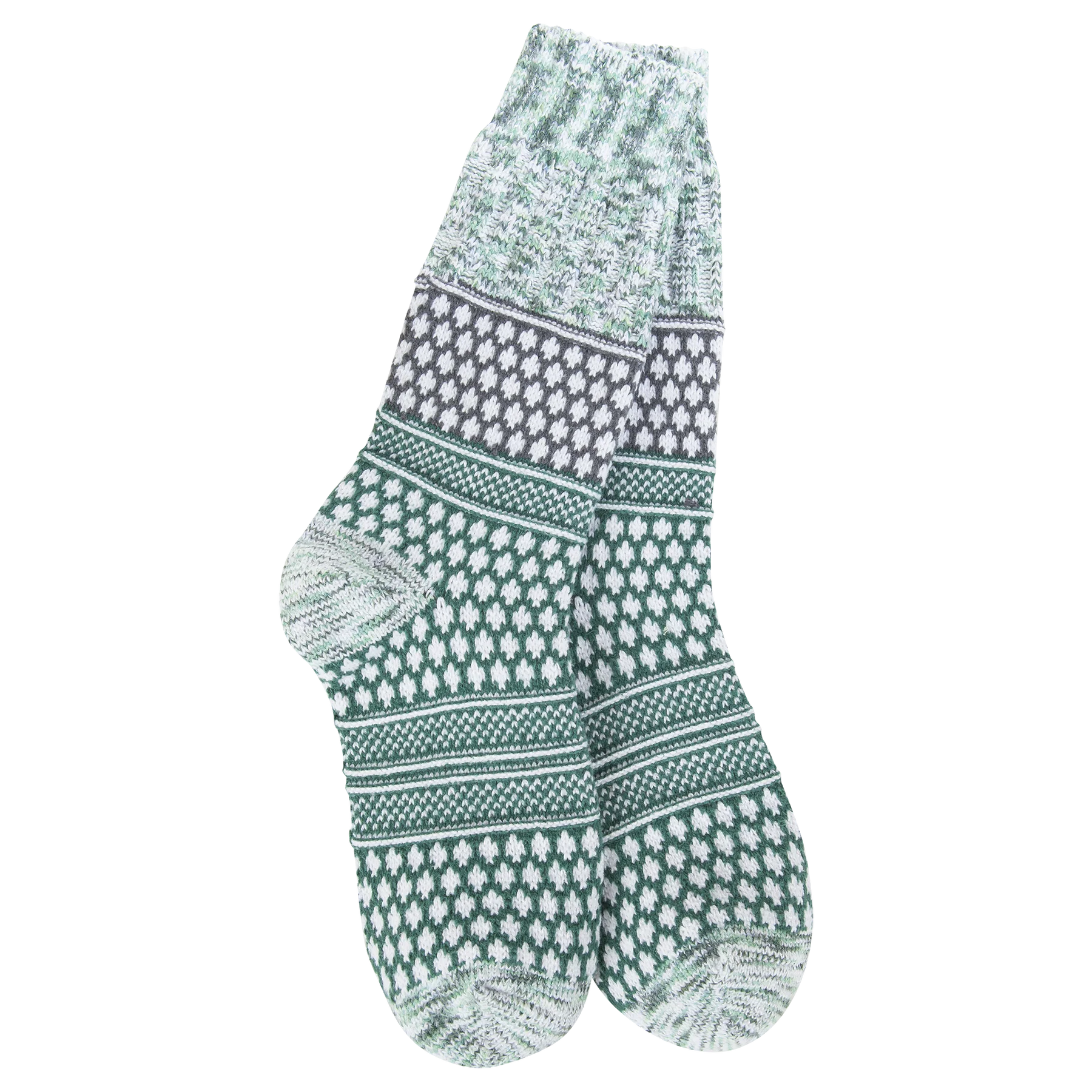 Weekend Gallery Textured Crew Sock Spruce Multi