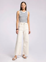 Elsa Tank Ivory + Navy