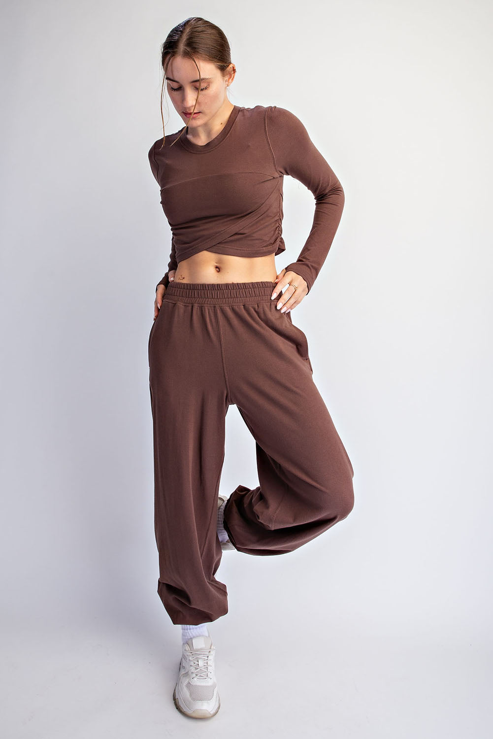 Wanderer Long Sleeve Crossover Set Mocha