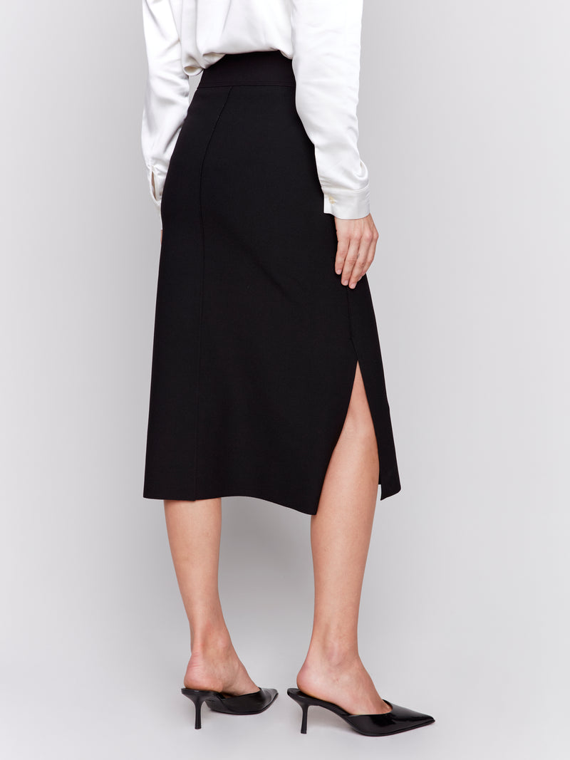 Gutsy Crepe Patch Pocket Skirt Black