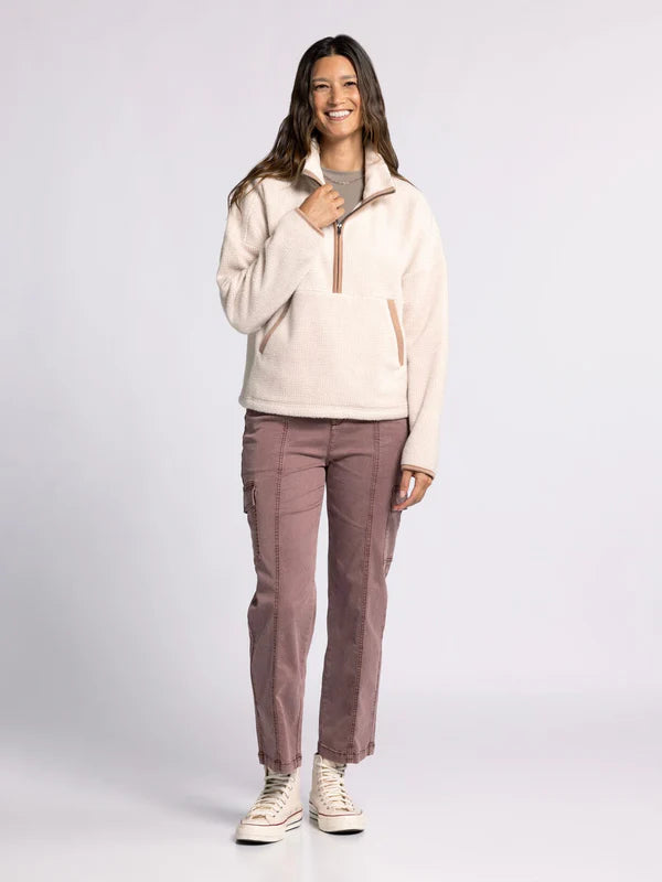 Lohan Quarter Zip Warm Taupe