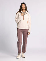 Lohan Quarter Zip Warm Taupe