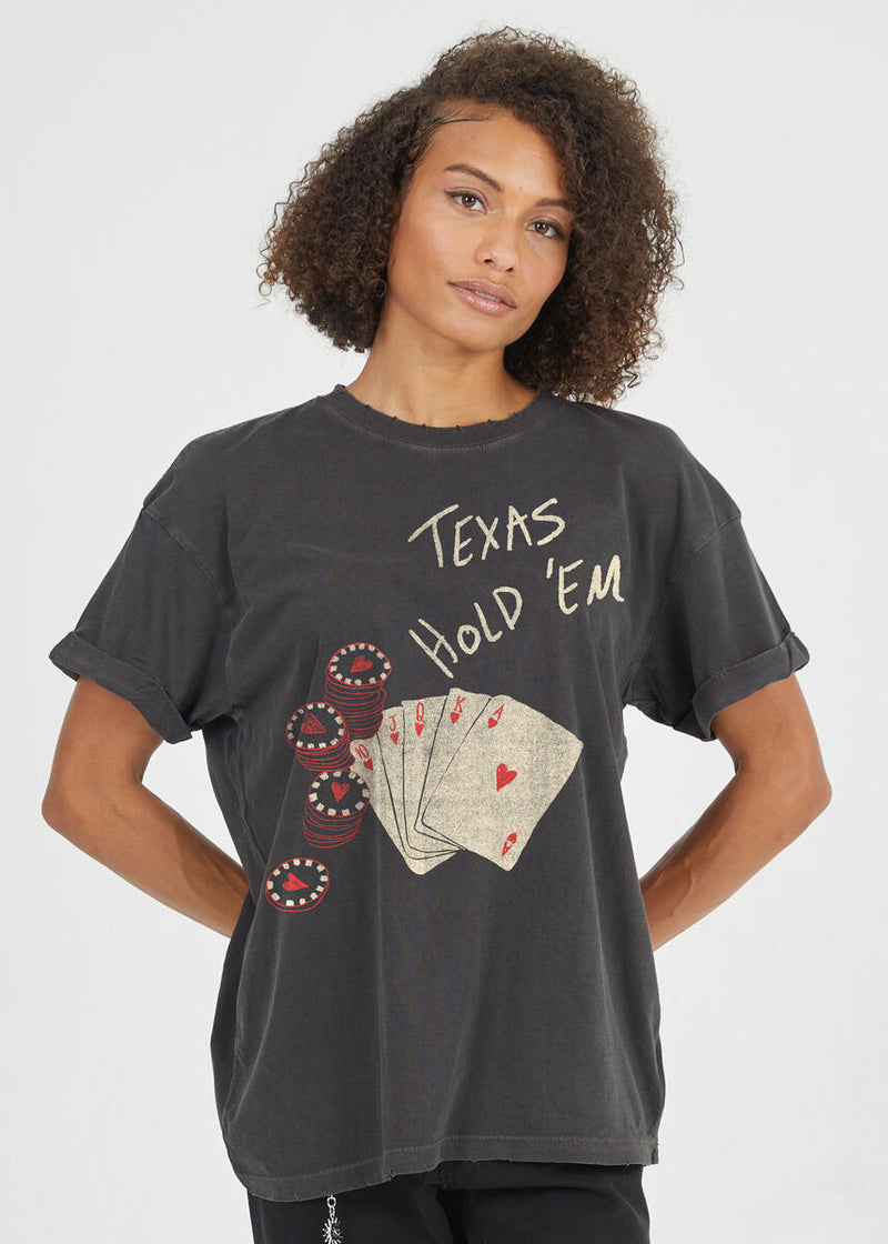 Texas Hold 'Em Boyfriend Tee Vintage Black