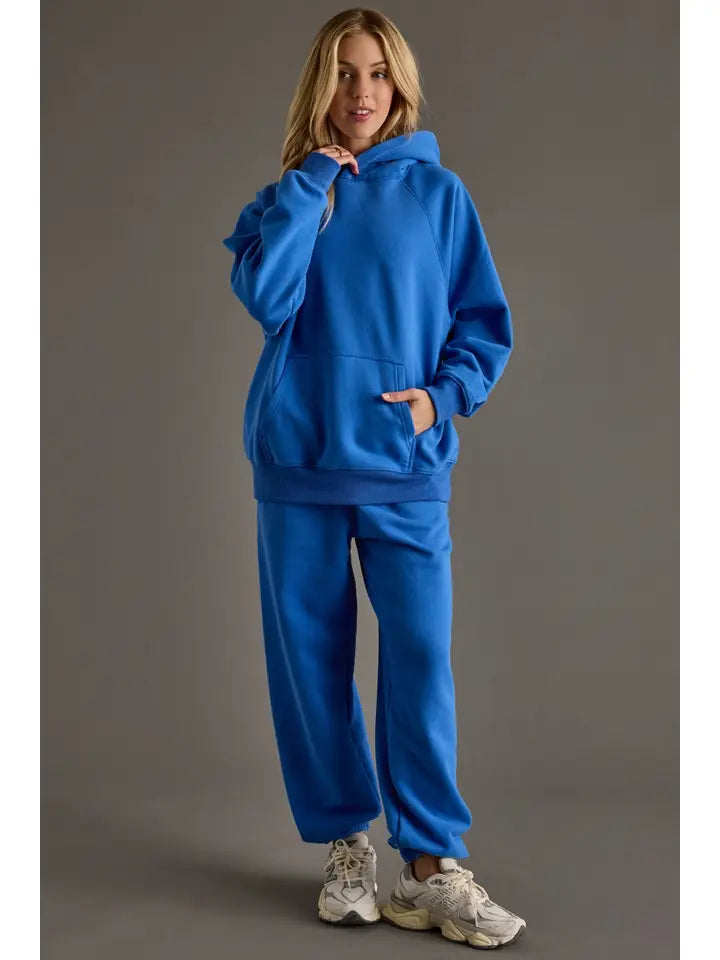 Cozy Hooded Sweatshirt Blue