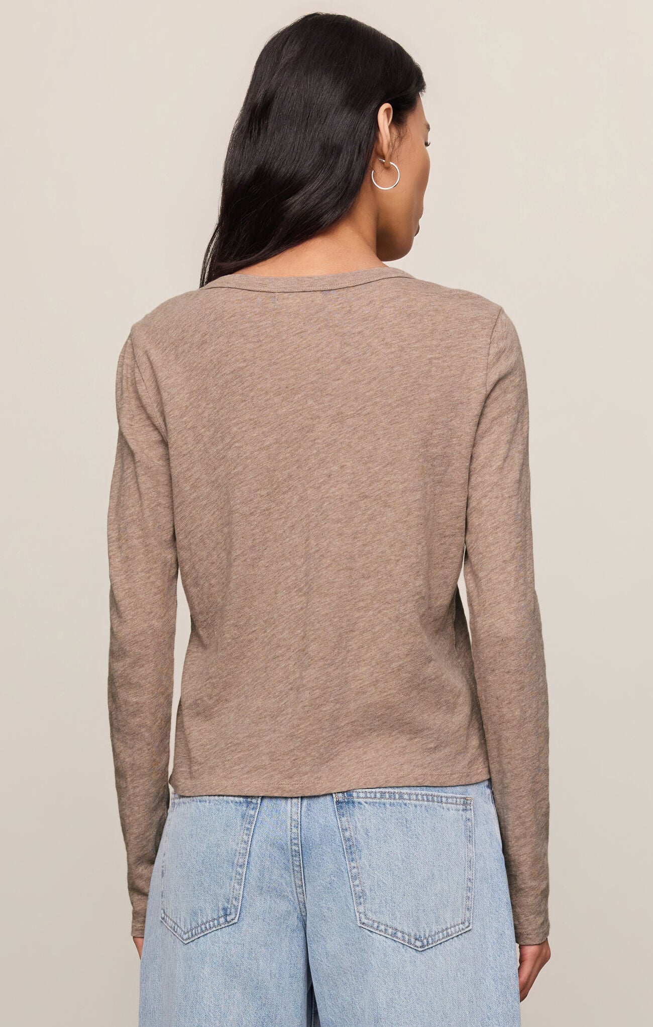 Junie Long Sleeve Tee Heather Ash