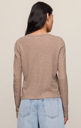 Junie Long Sleeve Tee Heather Ash