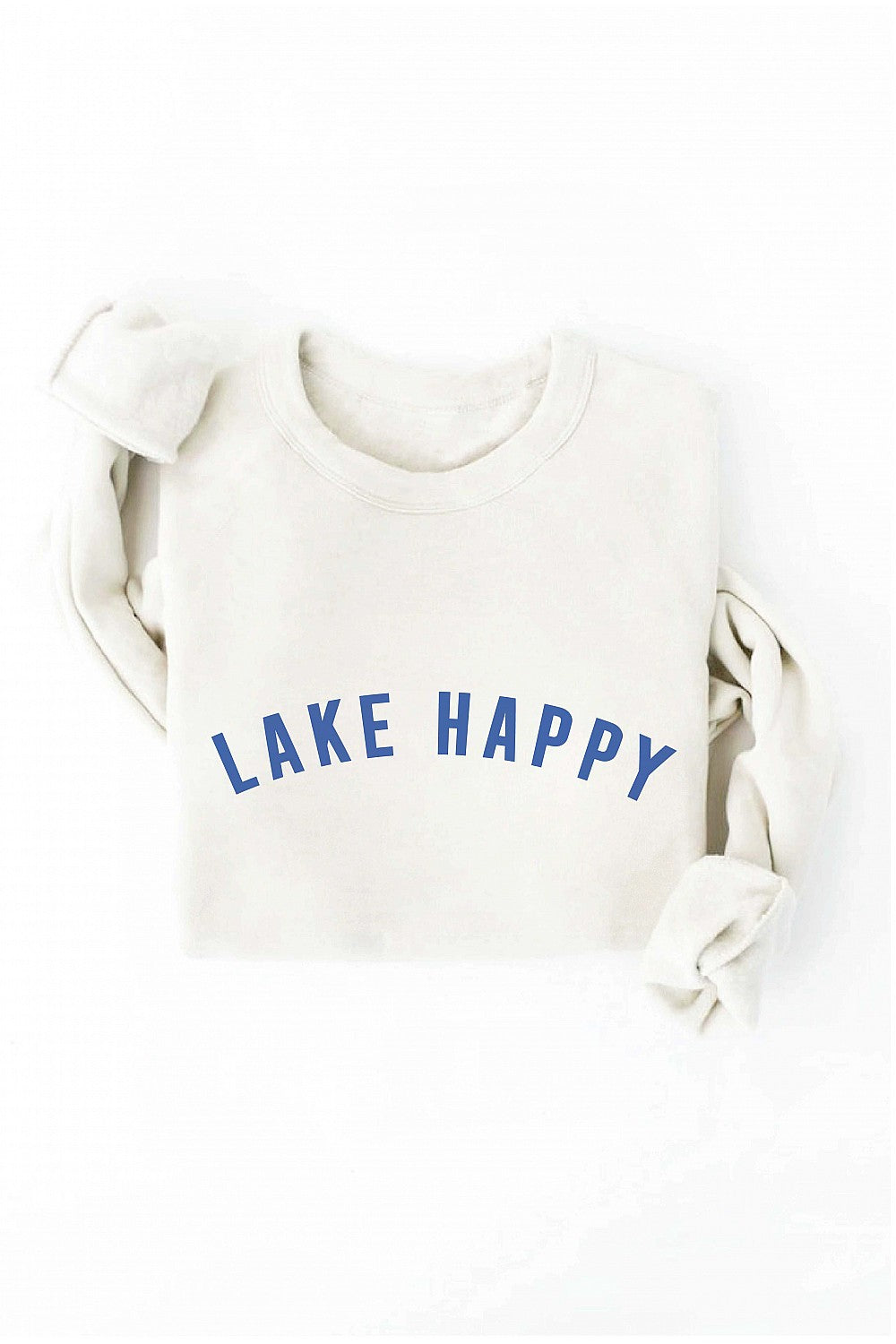 Lake Happy Graphic Sweatshirt White Heather