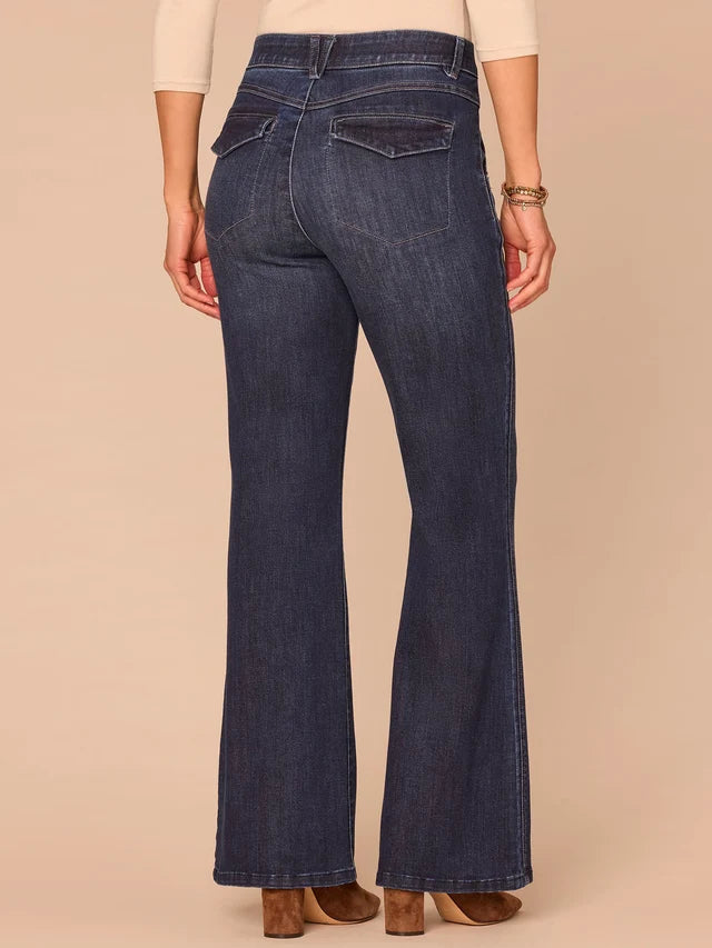 Ab Solution Skyrise Double Seam Trouser Bootcut Jeans - Indigo