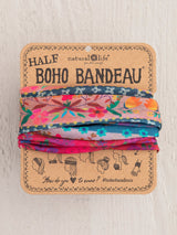 Half Boho Bandeau Navy Wildflowers