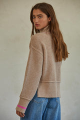Dandy Delphine Pullover Sweater Light Mocha