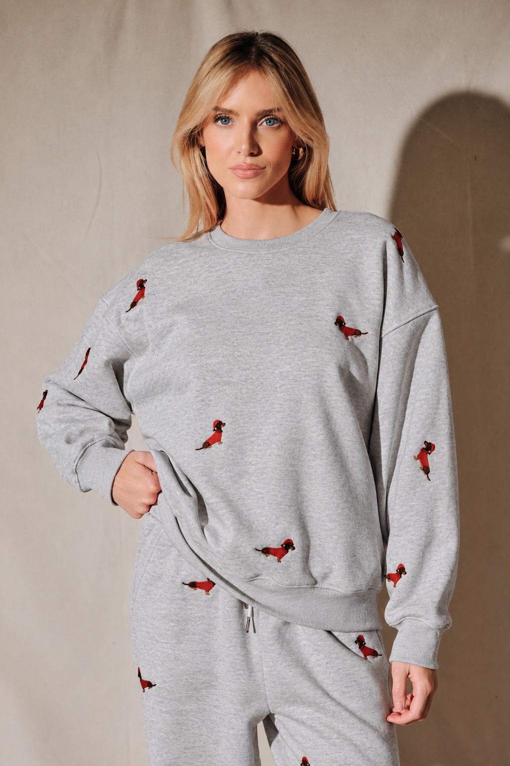 Christmas Weenie Embroidered Sweatshirt